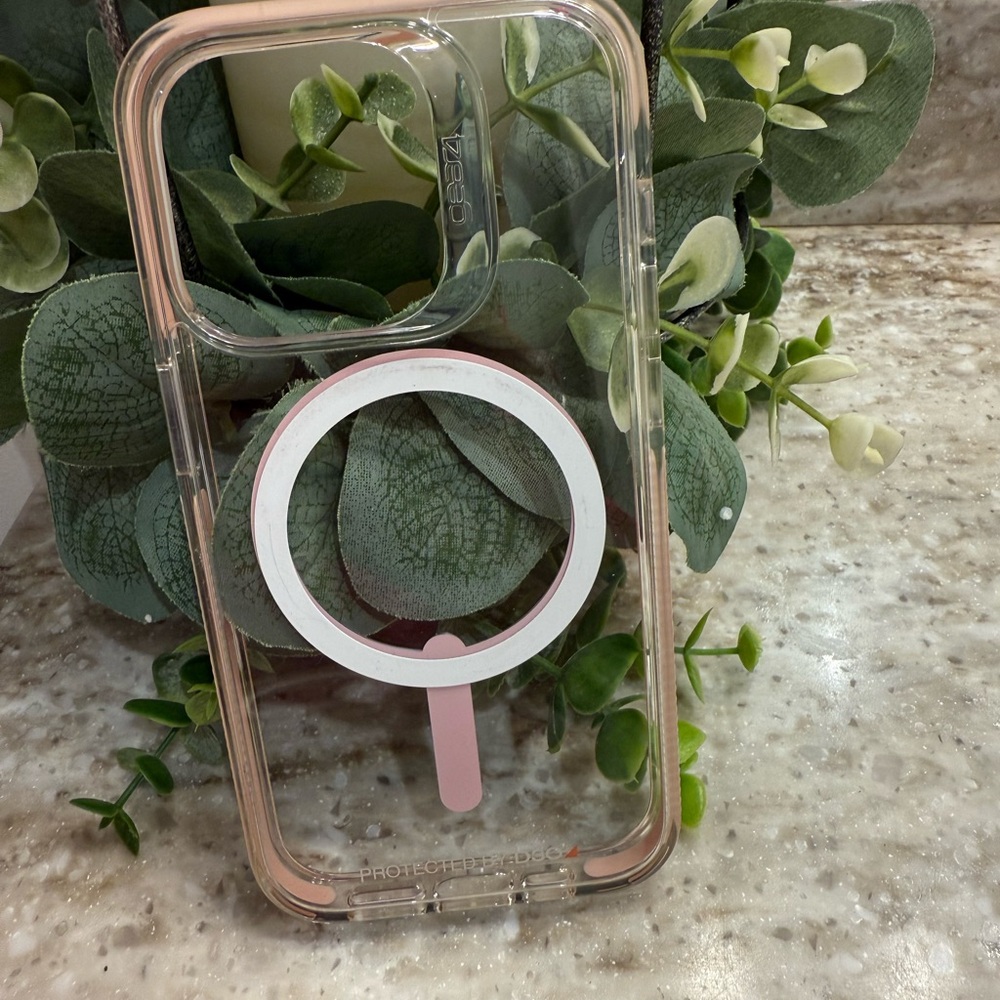 Gear4 Pink Protective iPhone 14 Case with Magnetic Ring Holder